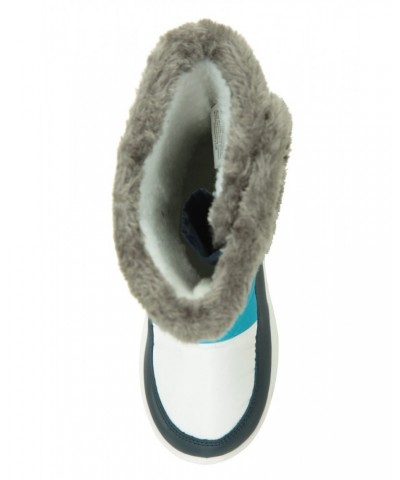 Caribou Kids Faux Fur Trim Adaptive Snow Boots Navy $20.00 Footwear