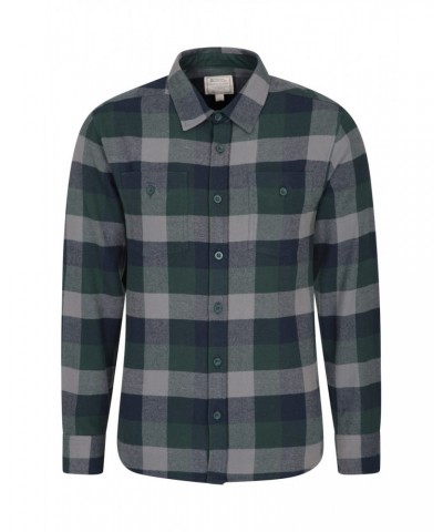 Lumberjack Flannel Long Sleeve Mens Shirt Dark Green $16.23 Tops