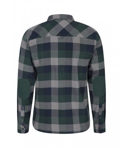 Lumberjack Flannel Long Sleeve Mens Shirt Dark Green $16.23 Tops