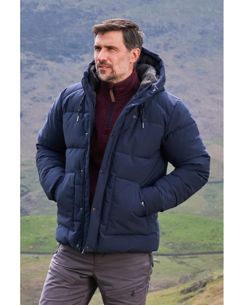 Manta Mens Sherpa Lined Insulated Jacket Navy $36.00 Jackets