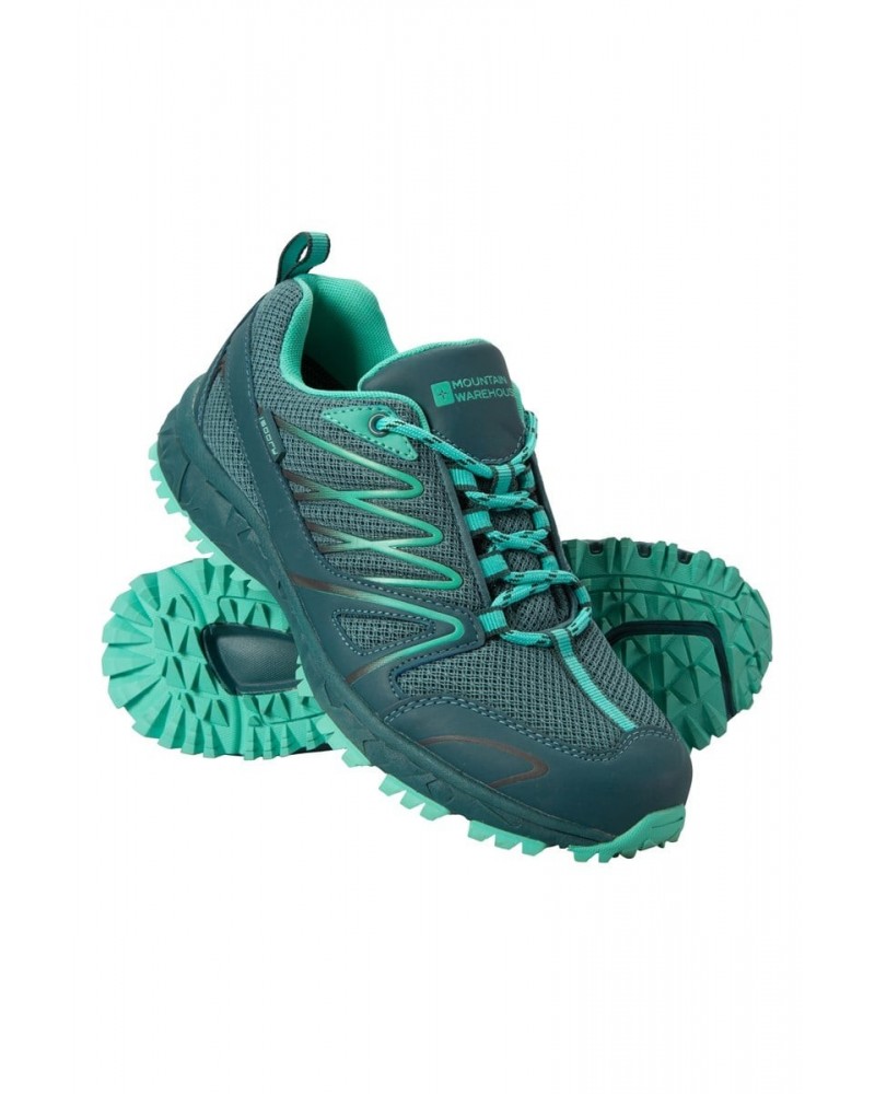 Lakeside Trail Womens Waterproof Running Shoes Petrol $21.73 Active