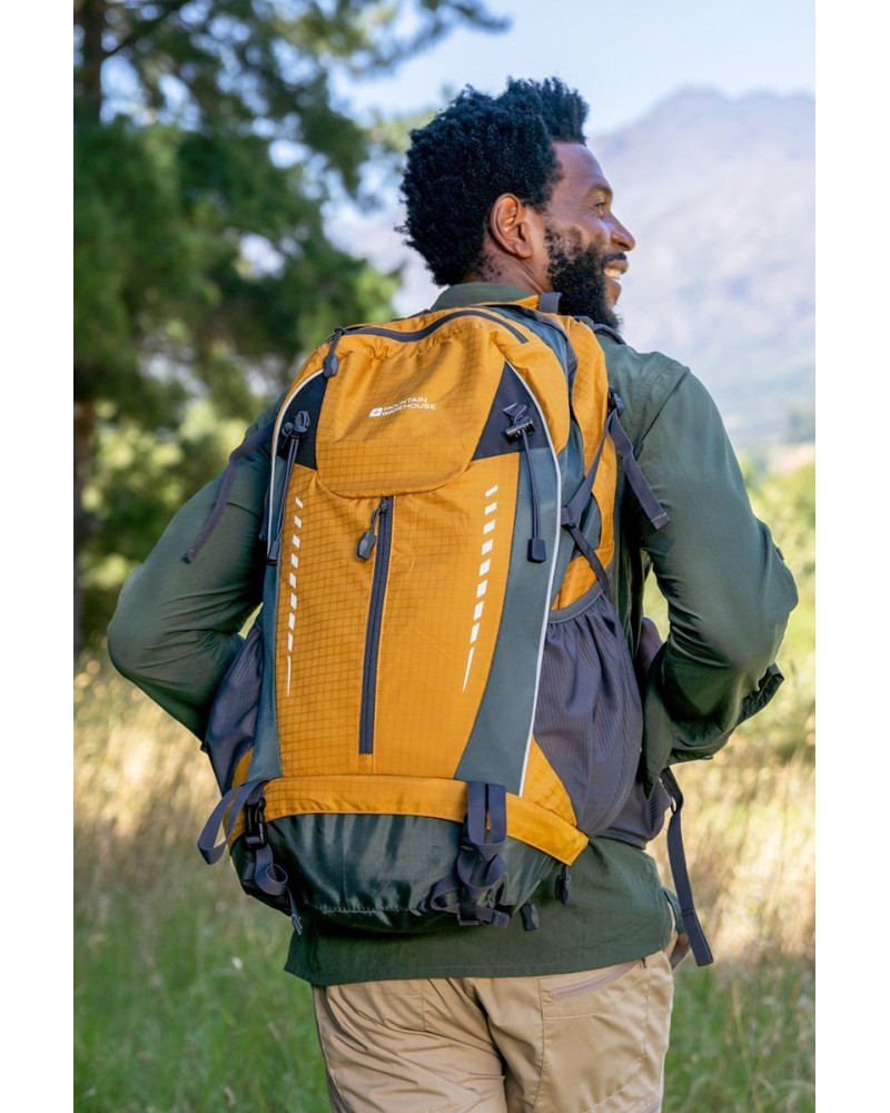 Zip Front Adventurer Backpack 45L Yellow $41.24 Backpacks