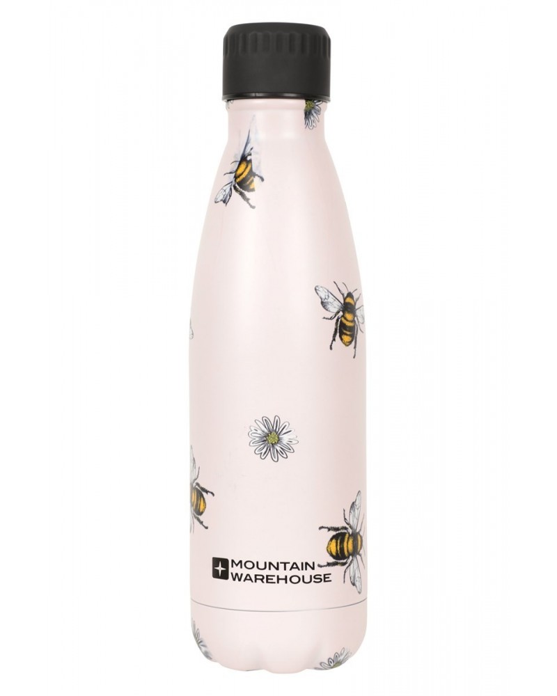 Printed Double-Walled Bottle - 16 oz Beige $13.99 Accessories