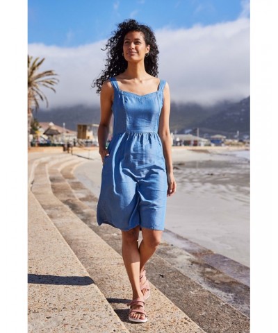 Summer Time Chambray Womens Dress Blue $18.45 Dresses & Skirts