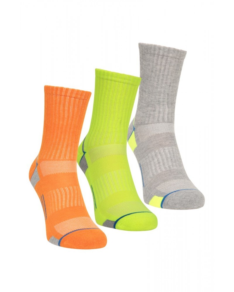 IsoCool Mens Performance Quarter Length Socks 3-Pack Lime $12.64 Accessories