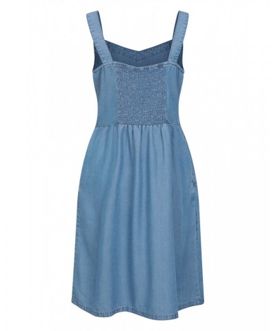 Summer Time Chambray Womens Dress Blue $18.45 Dresses & Skirts