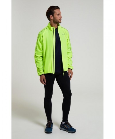 Force Mens Reflective Water-Resistant Running Jacket Yellow $23.39 Active