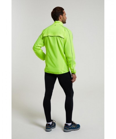 Force Mens Reflective Water-Resistant Running Jacket Yellow $23.39 Active