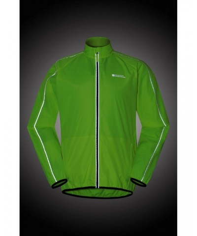 Force Mens Reflective Water-Resistant Running Jacket Yellow $23.39 Active