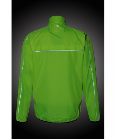 Force Mens Reflective Water-Resistant Running Jacket Yellow $23.39 Active