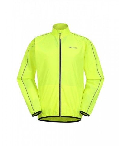 Force Mens Reflective Water-Resistant Running Jacket Yellow $23.39 Active