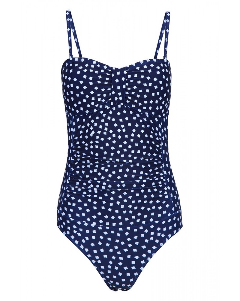 Resort Tummy Control Womens Swimsuit Blue $20.79 Swimwear