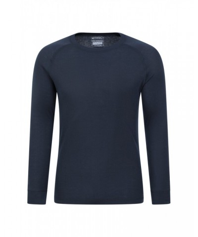 Talus Mens Long Sleeved Round Neck Top Unboxed Navy $13.33 Thermals