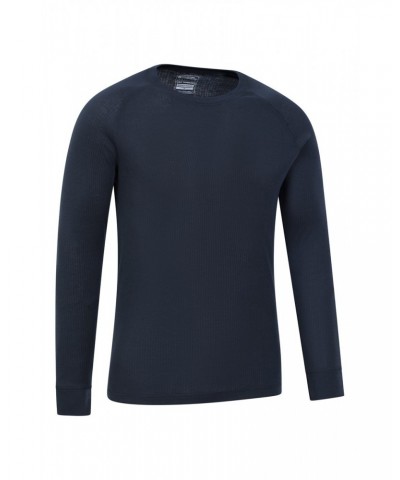 Talus Mens Long Sleeved Round Neck Top Unboxed Navy $13.33 Thermals