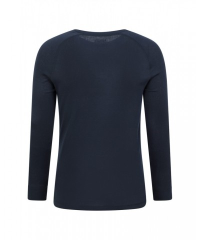 Talus Mens Long Sleeved Round Neck Top Unboxed Navy $13.33 Thermals