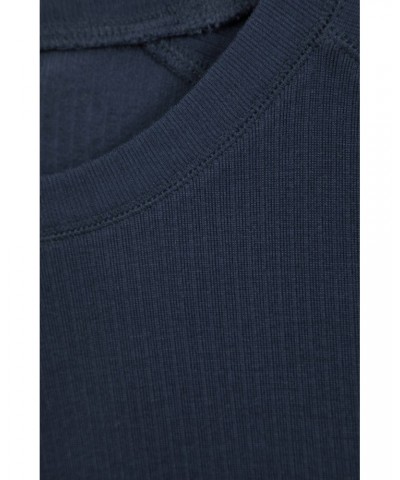 Talus Mens Long Sleeved Round Neck Top Unboxed Navy $13.33 Thermals