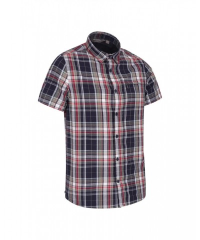 Holiday Mens Cotton Shirt Dark Red $19.13 Tops