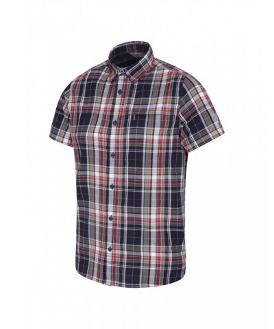 Holiday Mens Cotton Shirt Dark Red $19.13 Tops