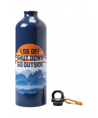 35 oz. Printed Metallic Bottle With Karabiner Blue $10.63 Walking Equipment