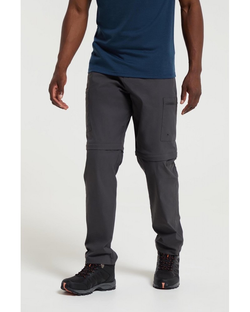 Trek Mens Stretch Zip Off Pants Grey $31.79 Pants