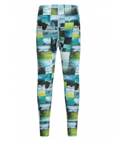 Talus Printed Kids Base Layer-Top & Pants Set Lime $17.99 Active