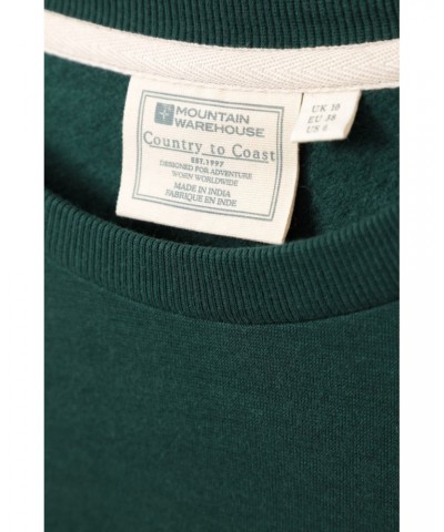 Bamboo Womens Loungewear Sweatshirt Dark Green $22.41 Loungewear