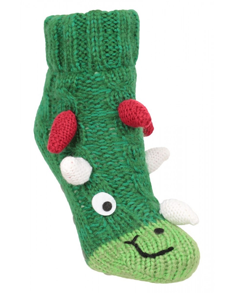 Dino Kids Grippi Socks Green $10.79 Accessories