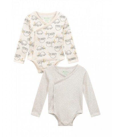 Organic Kimono Bodysuits - 2-Pack Cream $17.39 Babywear