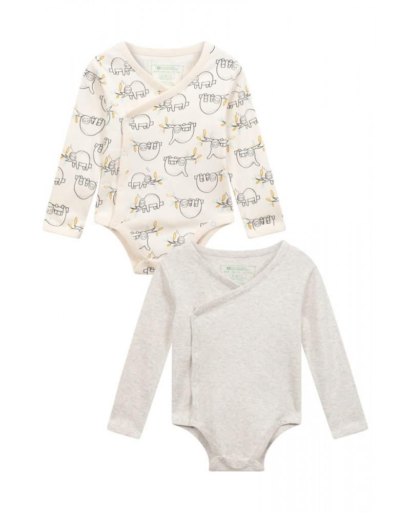 Organic Kimono Bodysuits - 2-Pack Cream $17.39 Babywear