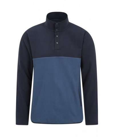 Crowan Mens Panelled Fleece Navy $14.24 Fleece