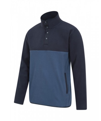 Crowan Mens Panelled Fleece Navy $14.24 Fleece