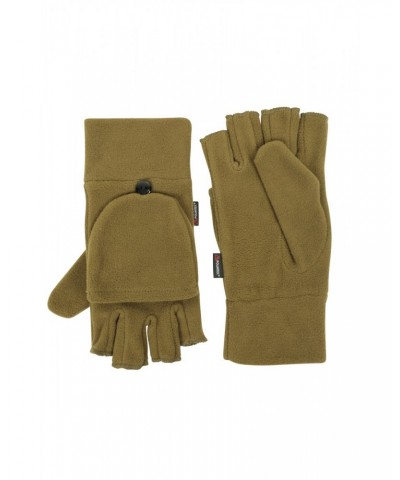 Polartec Fleece Flip Top Mittens Khaki $14.49 Accessories