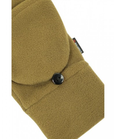 Polartec Fleece Flip Top Mittens Khaki $14.49 Accessories