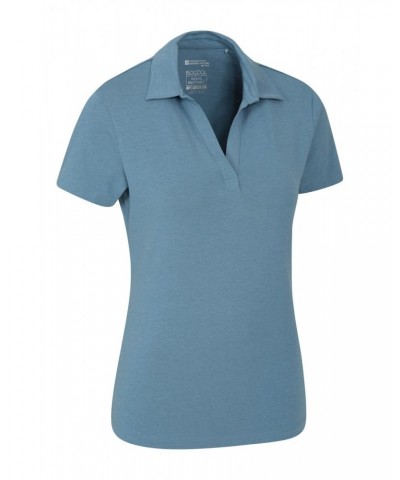 Womens UV Polo Shirt Blue $15.18 Tops