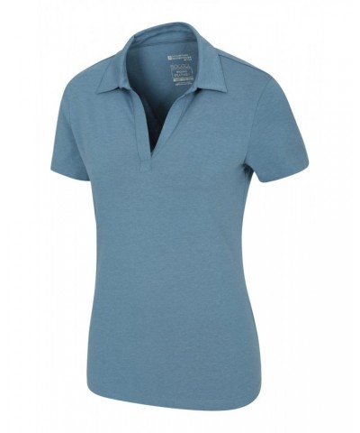 Womens UV Polo Shirt Blue $15.18 Tops