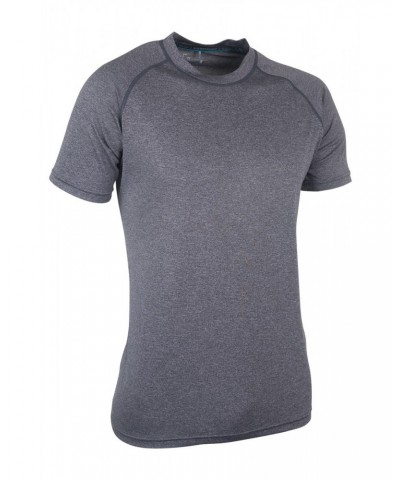 Agra Mens Melange T-Shirt Dark Grey $15.65 Tops