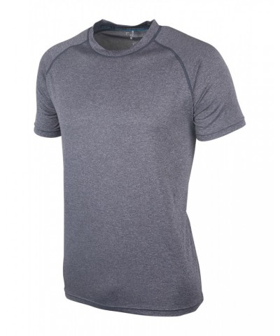 Agra Mens Melange T-Shirt Dark Grey $15.65 Tops