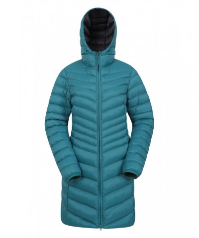 Florence Womens Long Insulated Jacket Petrol $32.80 Jackets