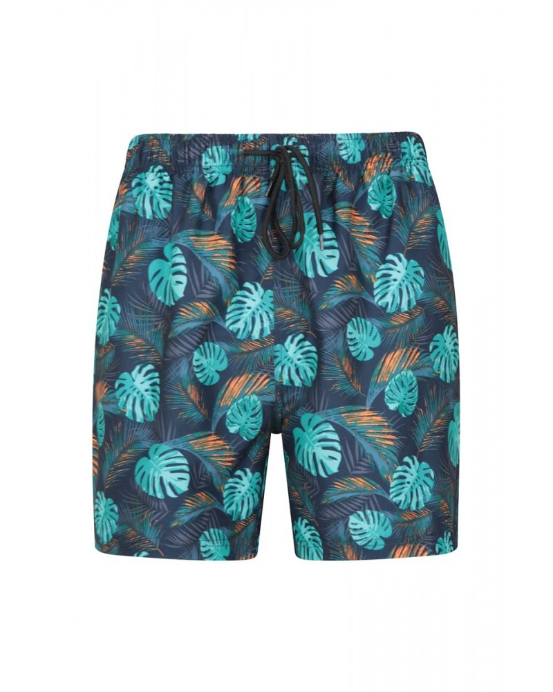 Aruba Printed Mens Swim Shorts Teal $12.50 Pants