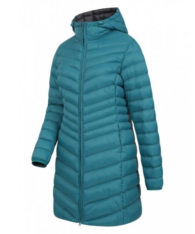 Florence Womens Long Insulated Jacket Petrol $32.80 Jackets