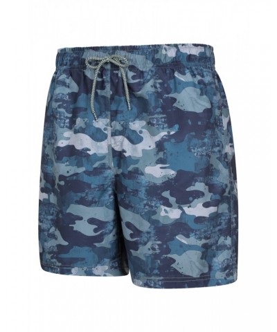 Aruba Printed Mens Swim Shorts Marine Blues $13.49 Pants