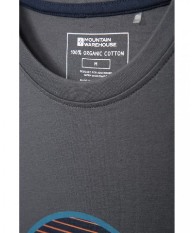 Explore Mountain Organic Mens T-Shirt Charcoal $11.00 Tops