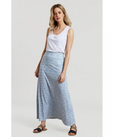 Shore Womens Long Jersey Skirt Pale Blue $18.54 Dresses & Skirts