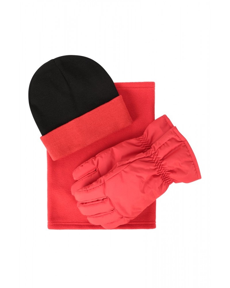 Mens Snow Accessories Set Active Red $14.00 Accessories