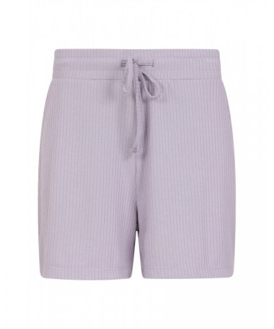 Lounge Womens Rib Shorts Dusky Purple $13.24 Loungewear