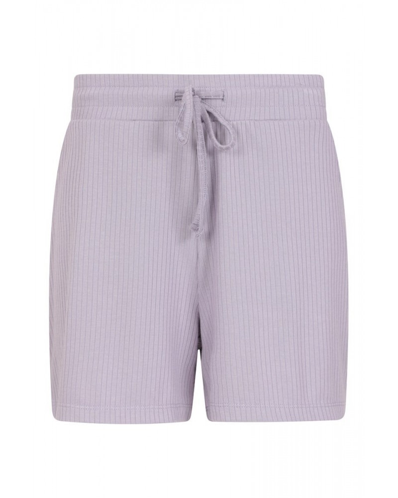 Lounge Womens Rib Shorts Dusky Purple $13.24 Loungewear