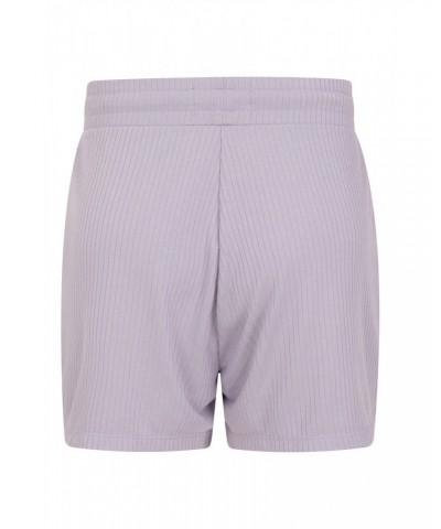 Lounge Womens Rib Shorts Dusky Purple $13.24 Loungewear