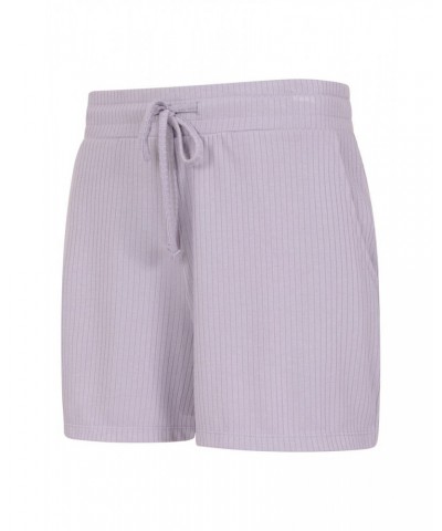 Lounge Womens Rib Shorts Dusky Purple $13.24 Loungewear