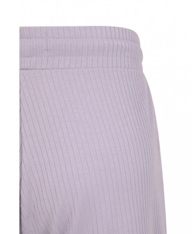 Lounge Womens Rib Shorts Dusky Purple $13.24 Loungewear