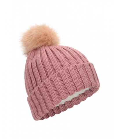 Geneva Sherpa Lined Womens Thermal Beanie Pink $15.51 Accessories